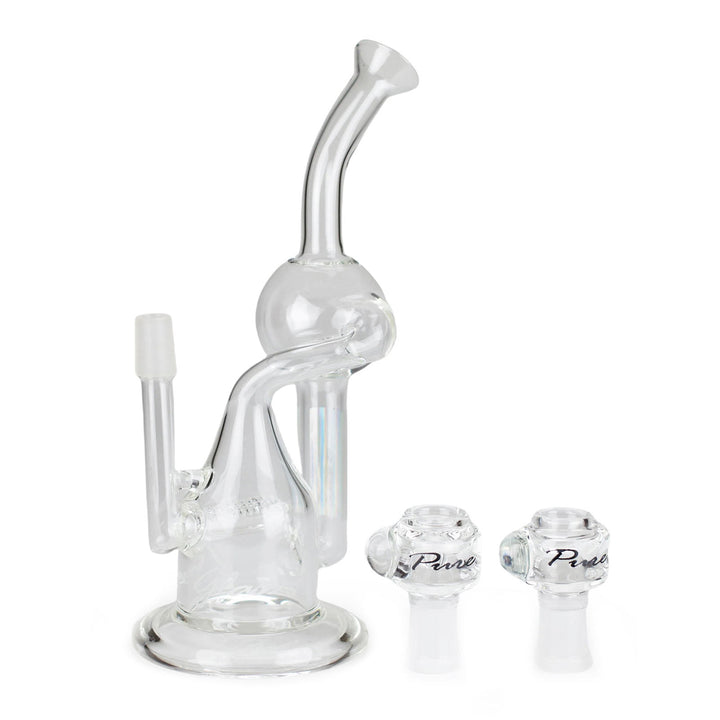 8" Infinity Recycler Double Perc Bong - pilotdiary