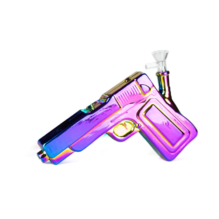 Iridescent Pistol Bong Purple