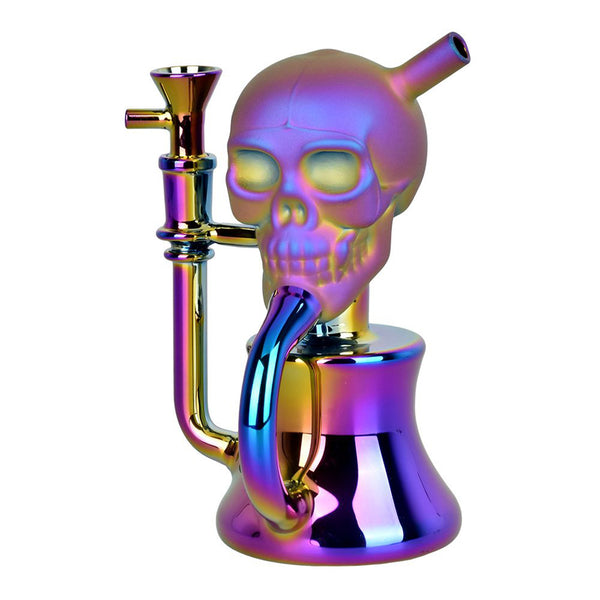 Iridescent Solemn Skull Bong - pilotdiary