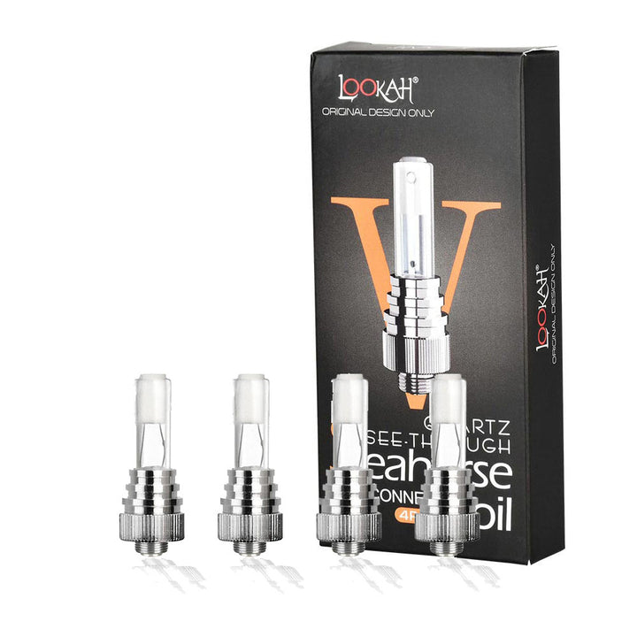 Lookah Seahorse Quartz See-Through Coil 4 Pack