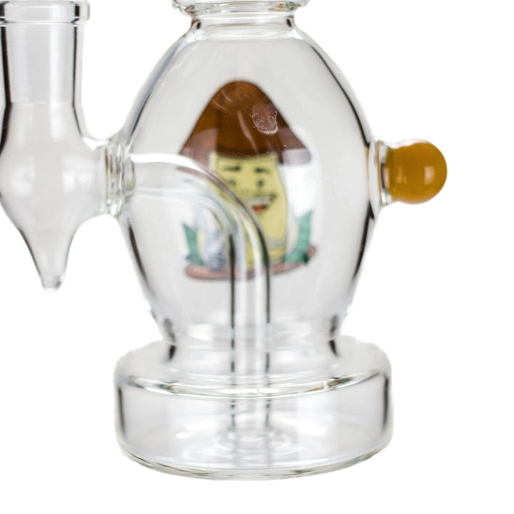 Mini Cartoon Print Glass Water Pipe - pilotdiary