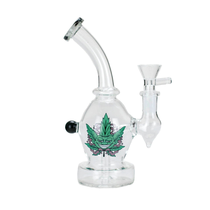 Mini Cartoon Print Glass Water Pipe - pilotdiary