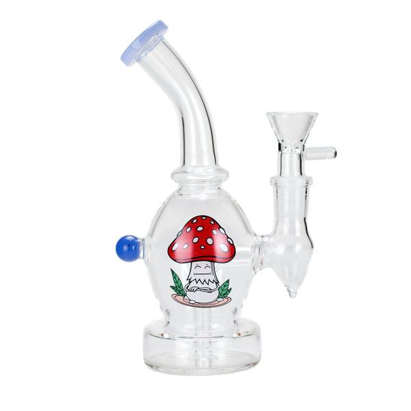 Mini Cartoon Print Glass Water Pipe - pilotdiary