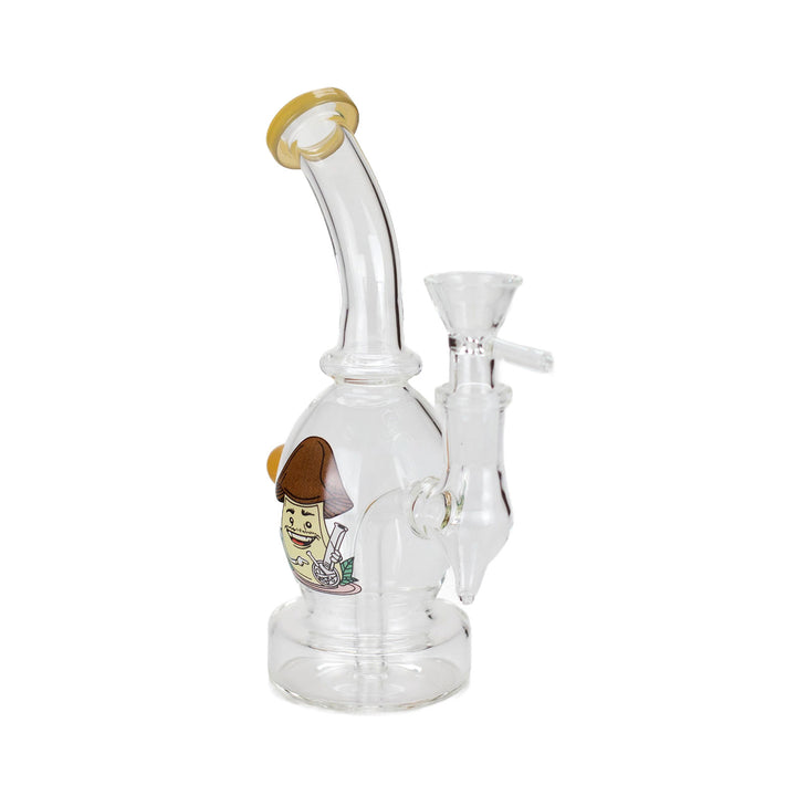 Mini Cartoon Print Glass Water Pipe - pilotdiary