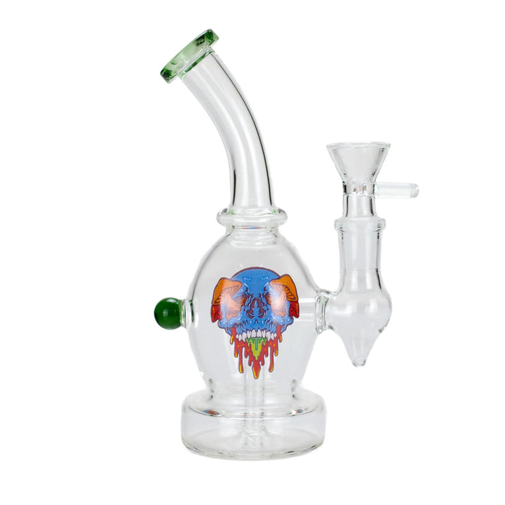 Mini Cartoon Print Glass Water Pipe - pilotdiary
