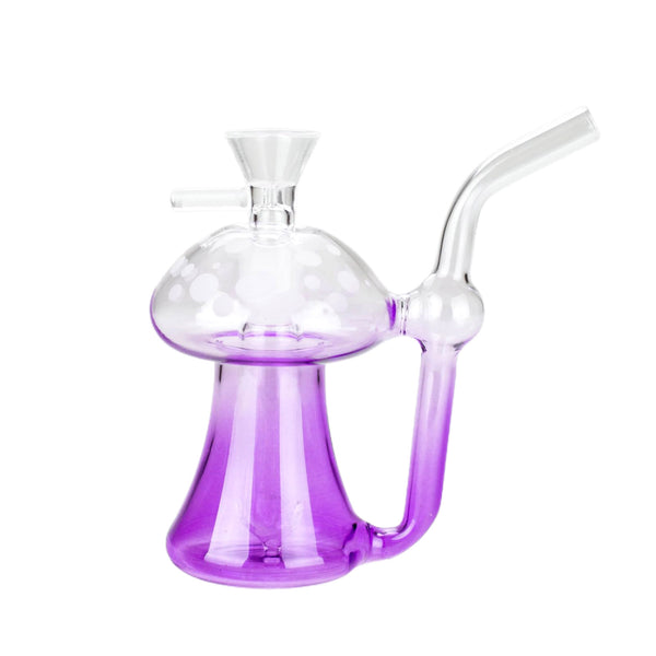 Mini Purple Mushroom Glass Bong 5″ - pilotdiary