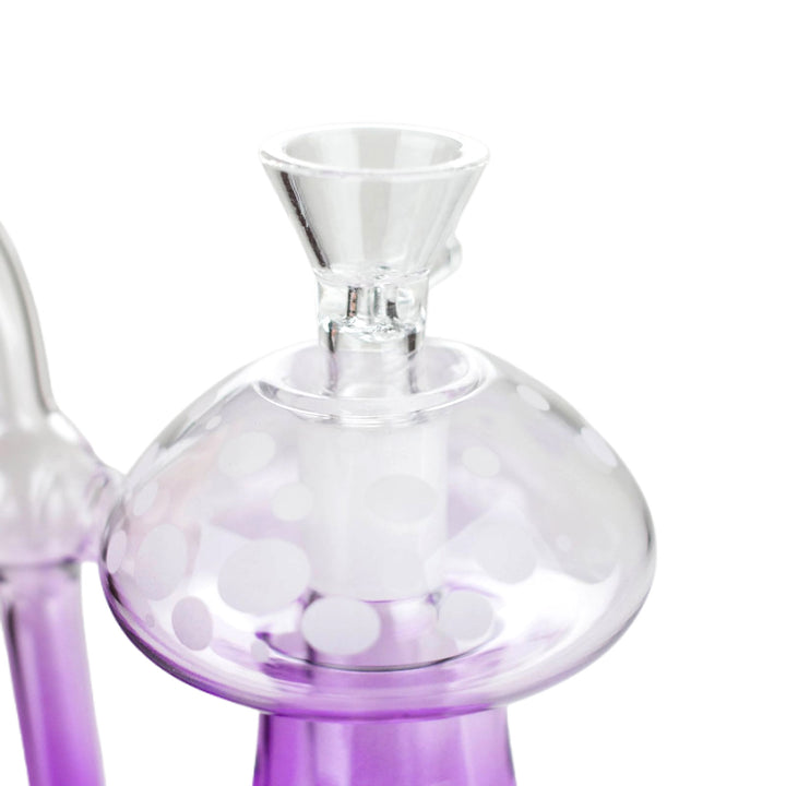 Mini Purple Mushroom Glass Bong 5″ - pilotdiary