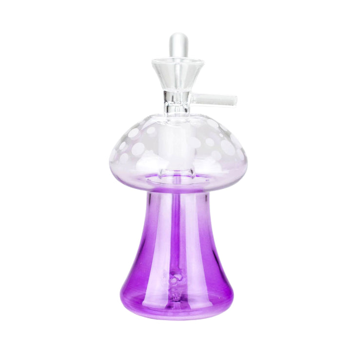 Mini Purple Mushroom Glass Bong 5″ - pilotdiary