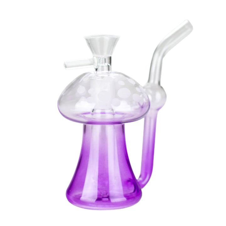 Mini Purple Mushroom Glass Bong 5″ - pilotdiary