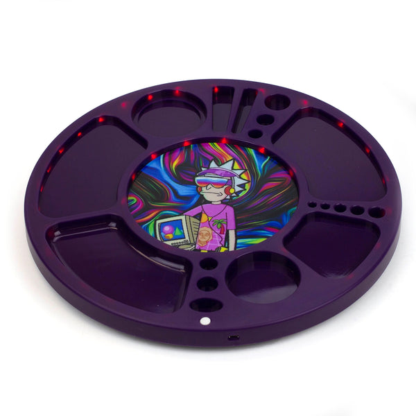 Multifunctional LED Spinning Rolling Tray with 360° Rotation - PILOTDIARY