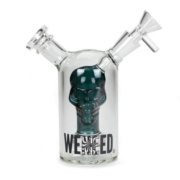 Noir Skull Glass Mini Bong Lake Green