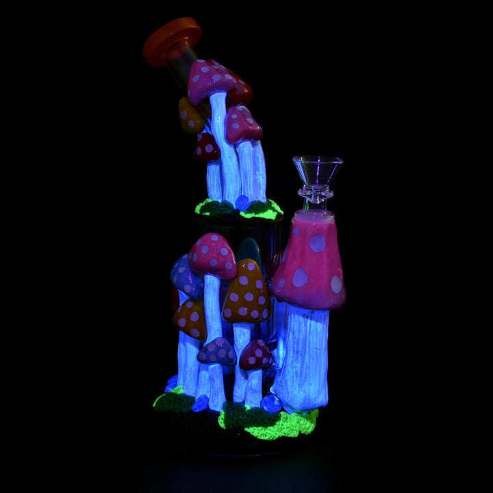 Pulsar Glass Mushroom Forest Water Bong - PILOTDIARY