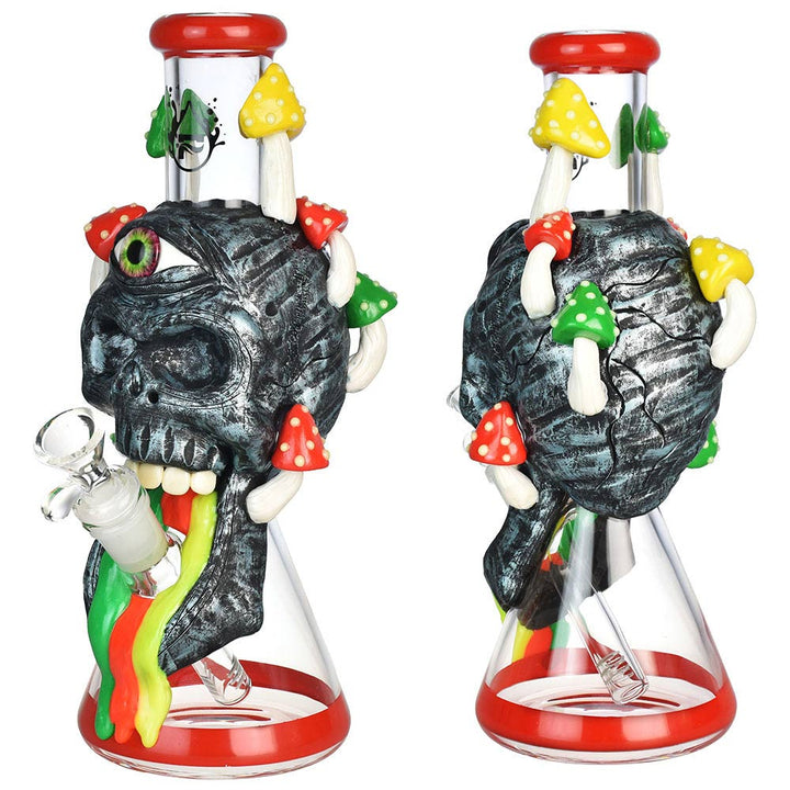 Pulsar Rainbow Puking Glass Skull Beaker Bong - PILOTDIARY