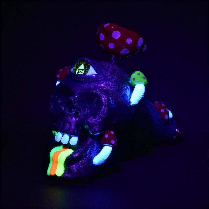 Pulsar Rainbow Skull Bubbler Pipe with Tree Perc - PILOTDIARY