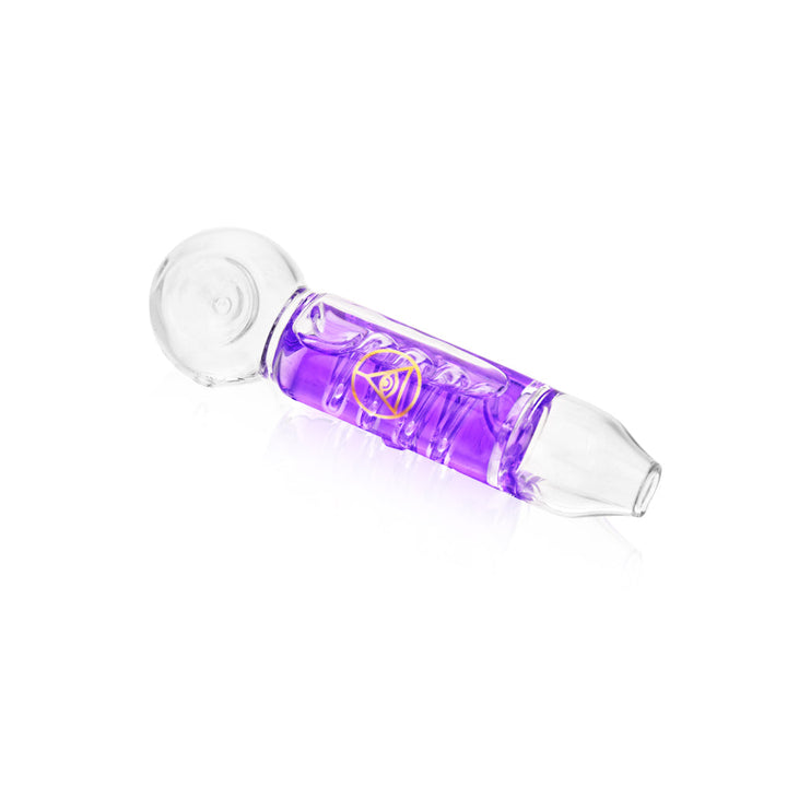 Purple Blizzard Glycerin Glass Spoon Pipe - inhalco