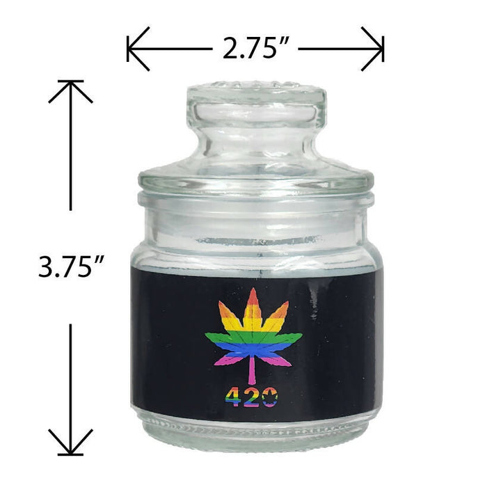 Rainbow Leaf Ashtray and Stash Jar Set