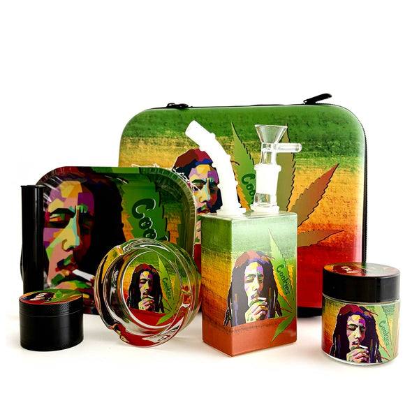 Rasta Man Juicy Box Water Pipe Smoking Bundle