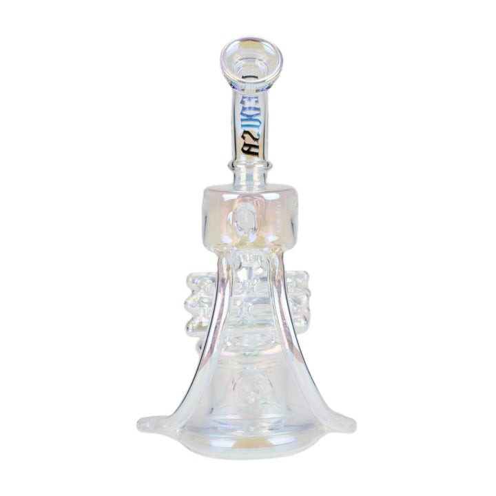 12" Recycler Iridescent Glass Water Bong - pilotdiary