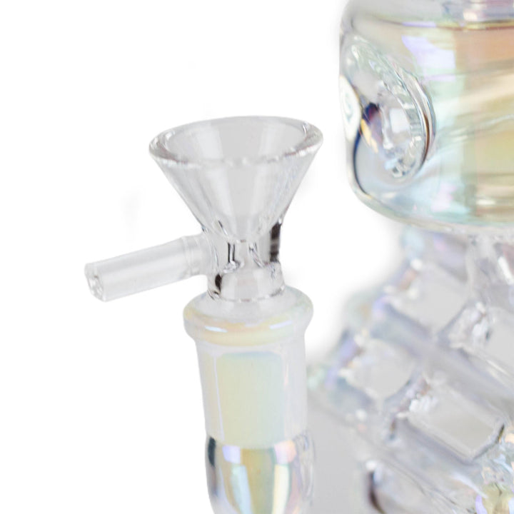 12" Recycler Iridescent Glass Water Bong - pilotdiary