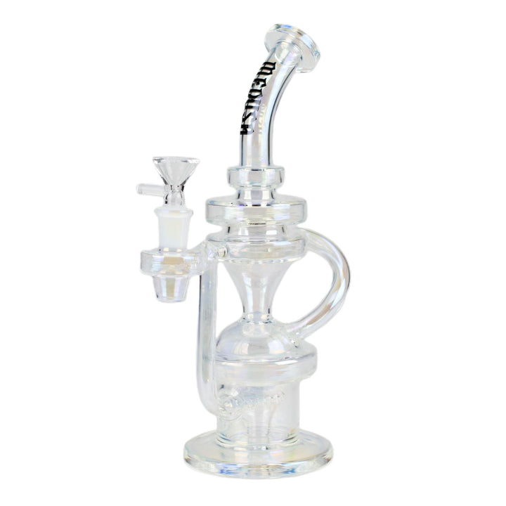 Recycler-Style Iridescent Glass Bong 12"  - pilotdiary