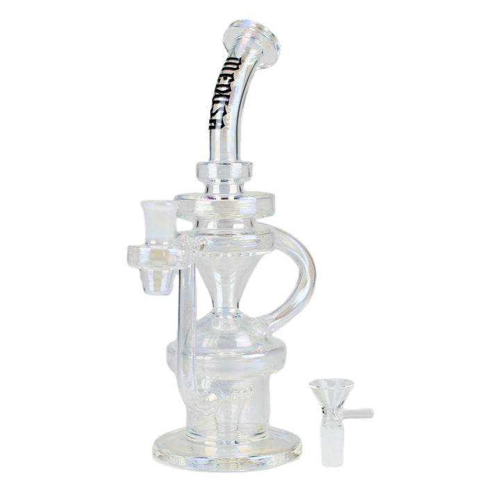 Recycler-Style Iridescent Glass Bong 12"  - pilotdiary