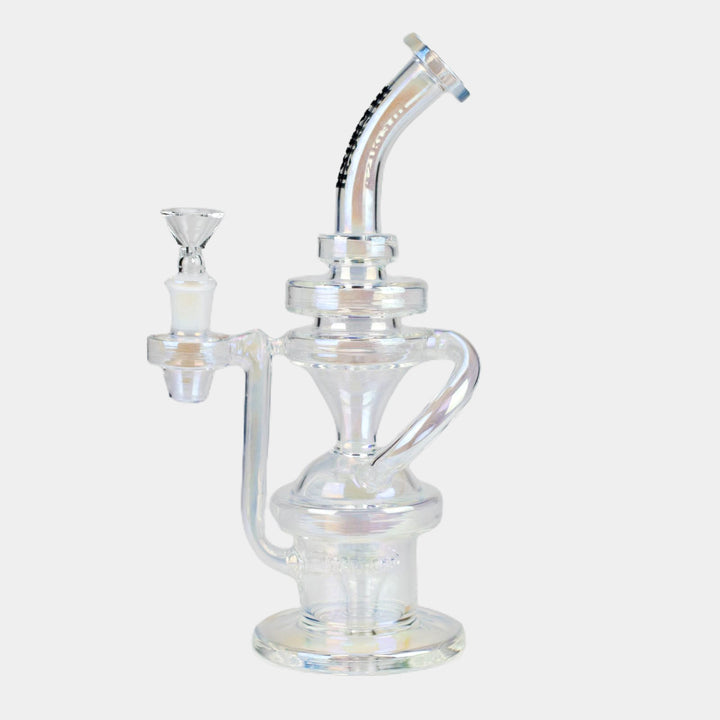 Recycler-Style Iridescent Glass Bong 12"  - pilotdiary