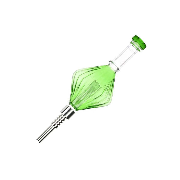 Retro Art Deco Diamond Bubbler Dab Straw Glass - PILOTDIARY
