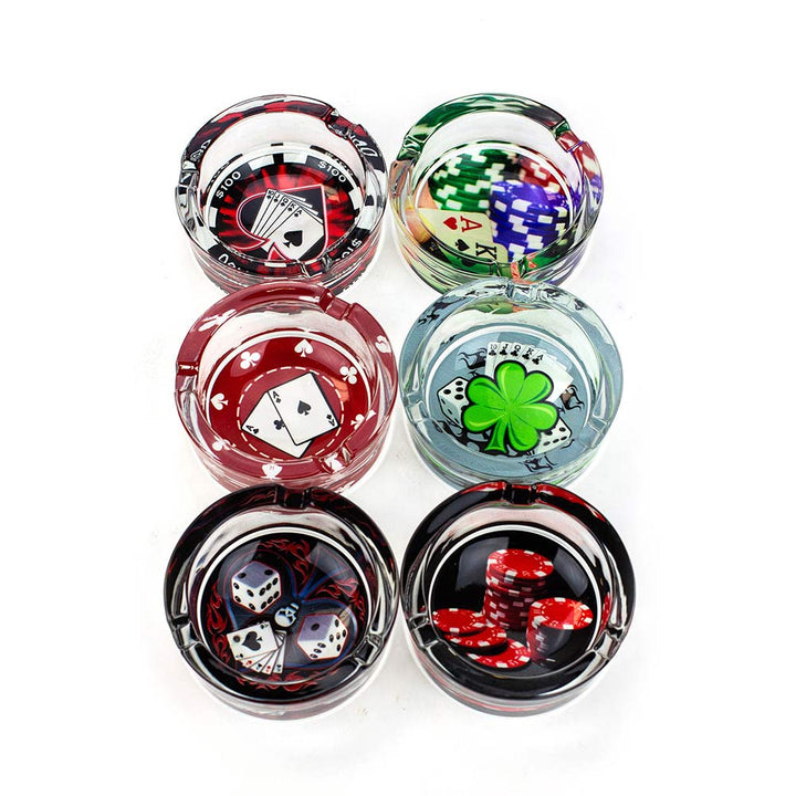 Round Glass Ashtray 6PCS