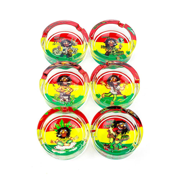 Round Glass Ashtray 6PCS