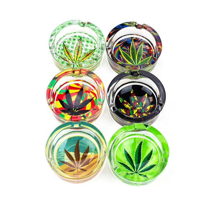 Round Glass Ashtray 6PCS