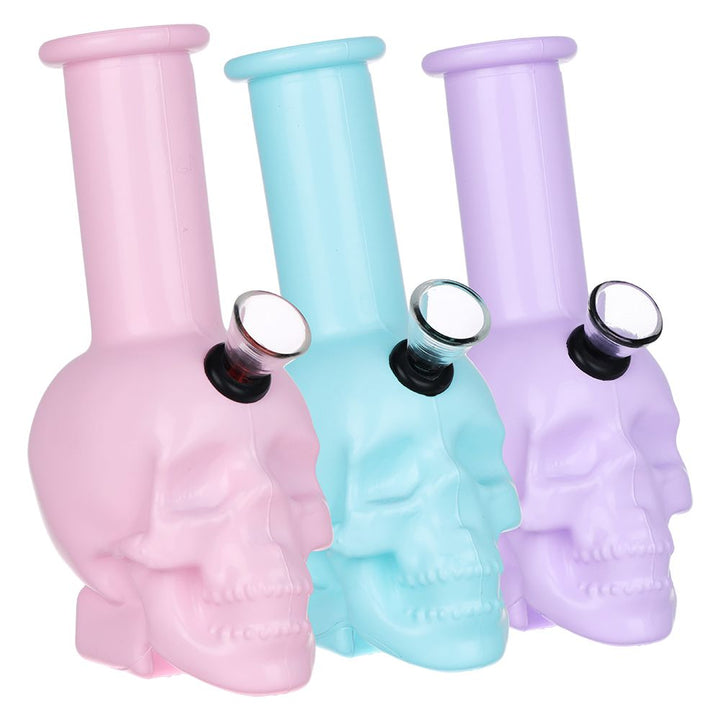 SeshGear Pastel Skull Glass Water Bong - pilotdiary