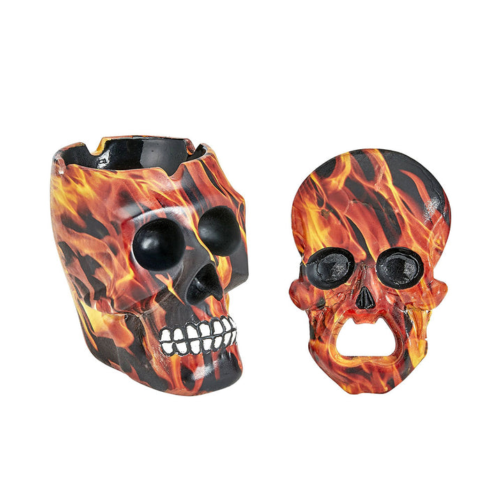 Skull Flame Ashtray - pilotdiary