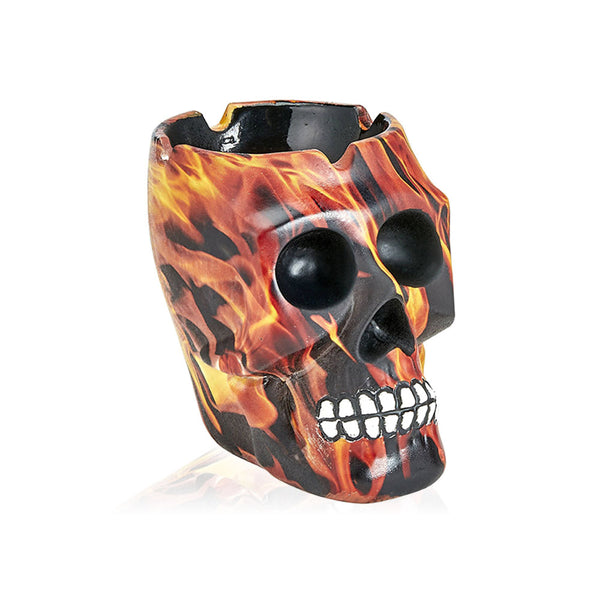 Skull Flame Ashtray - pilotdiary