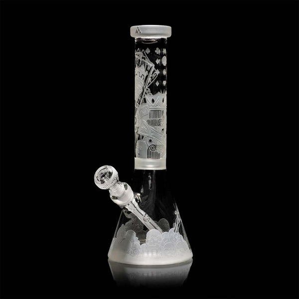 Milky Way Glass Skull Emperor Beaker Bong