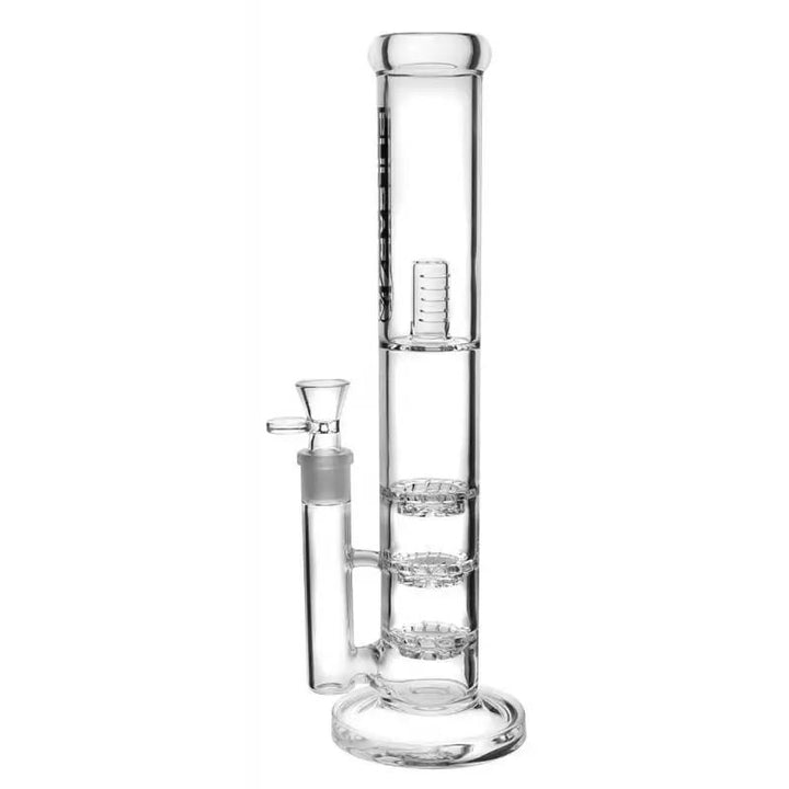 Triple Turbine Perc Straight Tube Bong