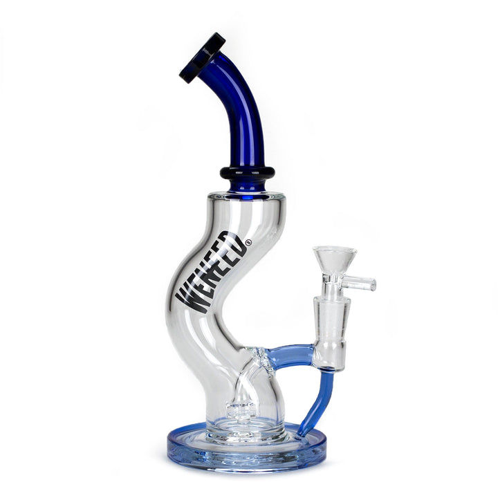 TwistLine Glass Water Pipe Bong Blue