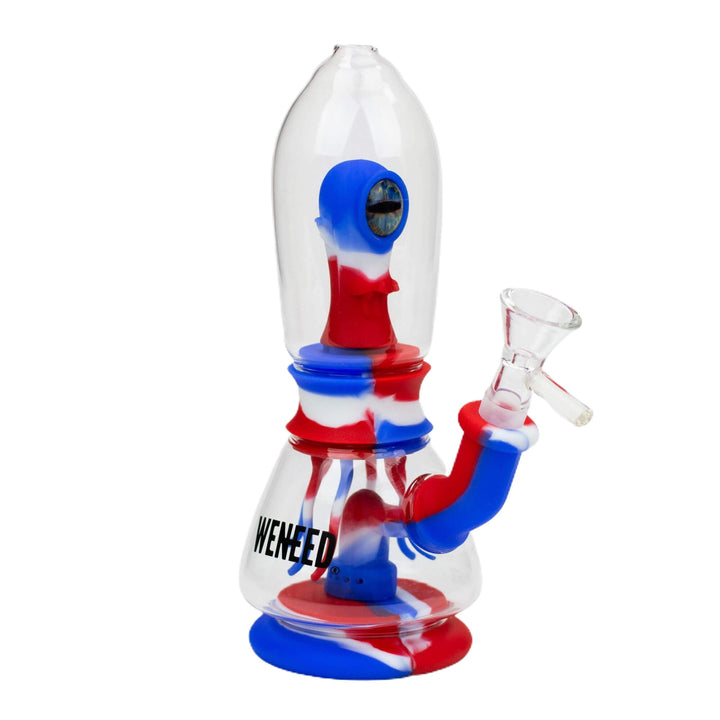 WENEED - 7" Silicone Monster Double Filter Bong 