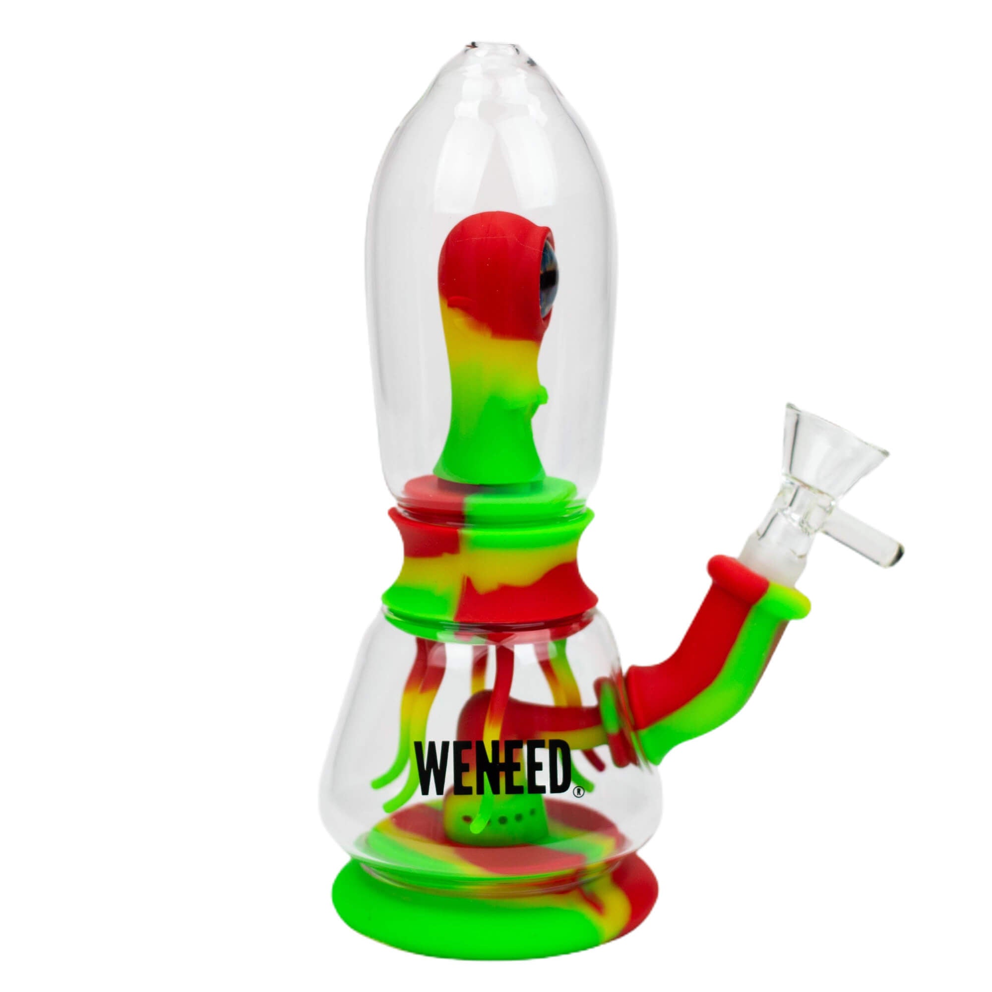 WENEED - 7" Silicone Monster Double Filter Bong 