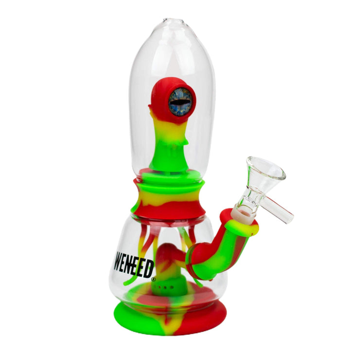 WENEED - 7" Silicone Monster Double Filter Bong 