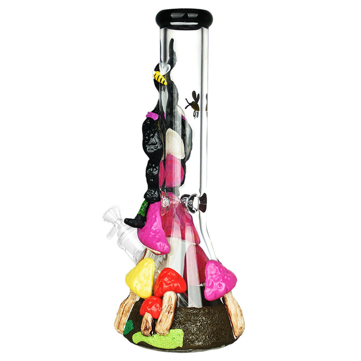Witch Way 3D Painted Beaker Bong with Mushroom - PILOTDIARY