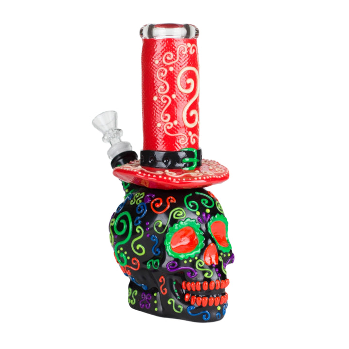 Wizard Sugar Skull Glow-in-the-Dark Bong - pilotdiary