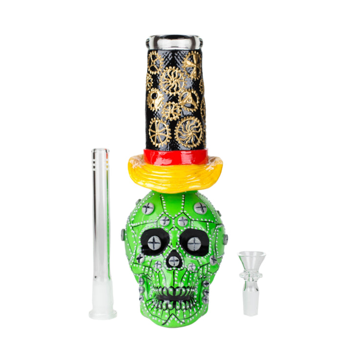 9" Wizard-Themed Sugar Skull Bong_7