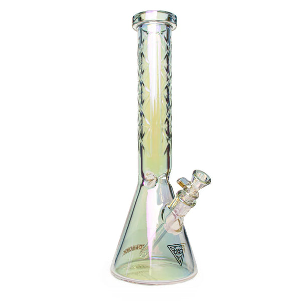 Red Eye Tek 15" Multi-Pointed Hobstar Glass Bong – 7mm Thick