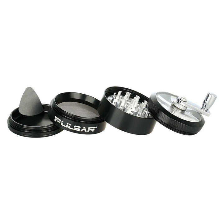 4 pcs Aluminum Crank Handle Herb Grinder