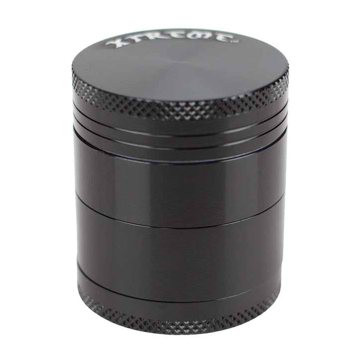 Black Aluminum Herb Grinder 1.9" with Diamond Teeth and 3 Chamber System