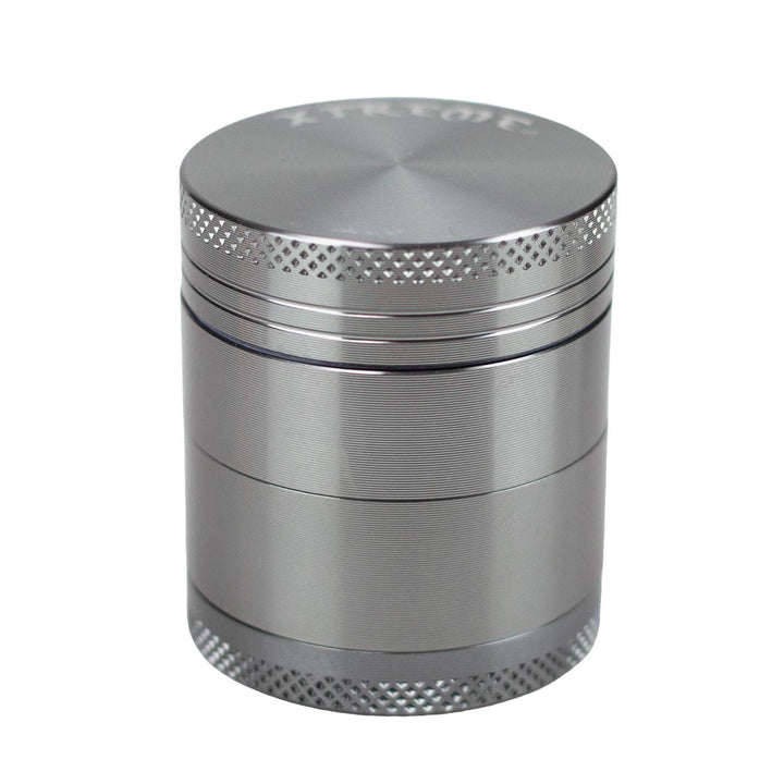 Grey Aluminum Herb Grinder 1.9" with 4-Piece Design and Precision Teeth