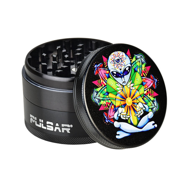 Psychedelic Alien Metal Herb Grinder