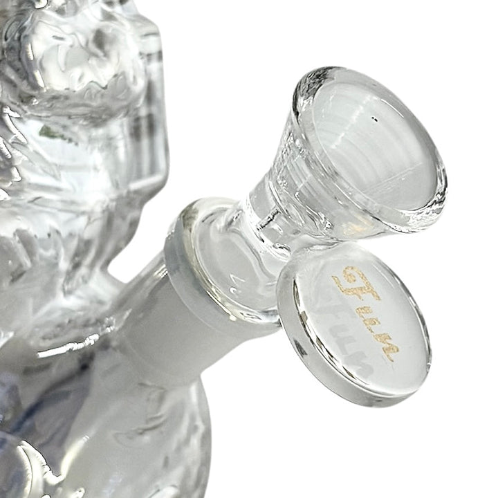 Close-up of thick glass bowl on Astronaut Electroplate Water Pipe