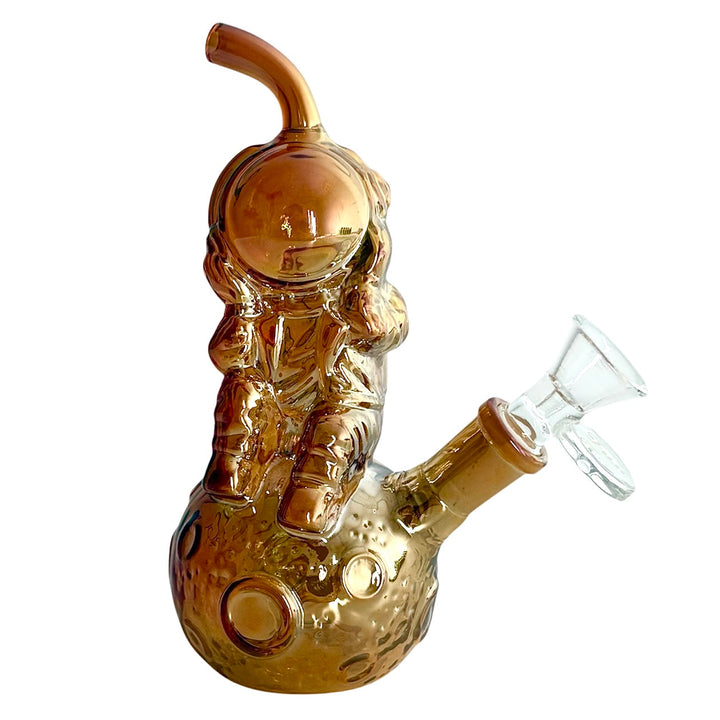 Brown Astronaut Electroplate Water Pipe 6 inch