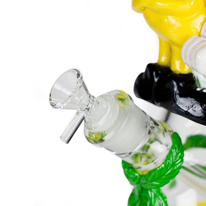 Glass bowl piece of 13" Bananabudz Glow-in-the-Dark Water Bong